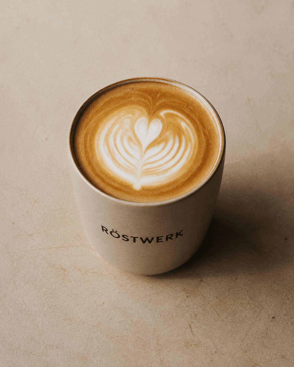Hero Coffee Image — Signature Cup, Overhead/45° Angle